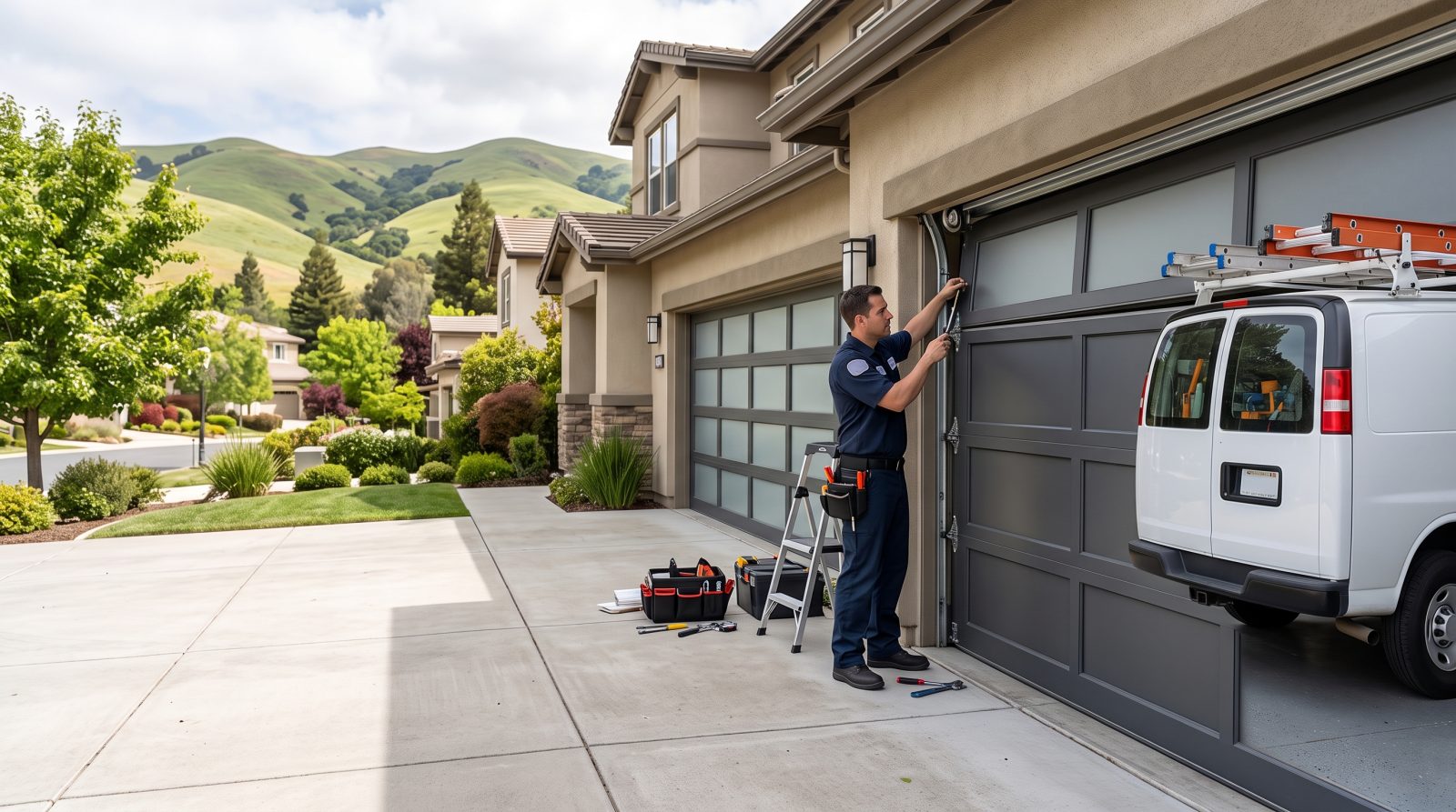 garage door repair near foothill suburban home
