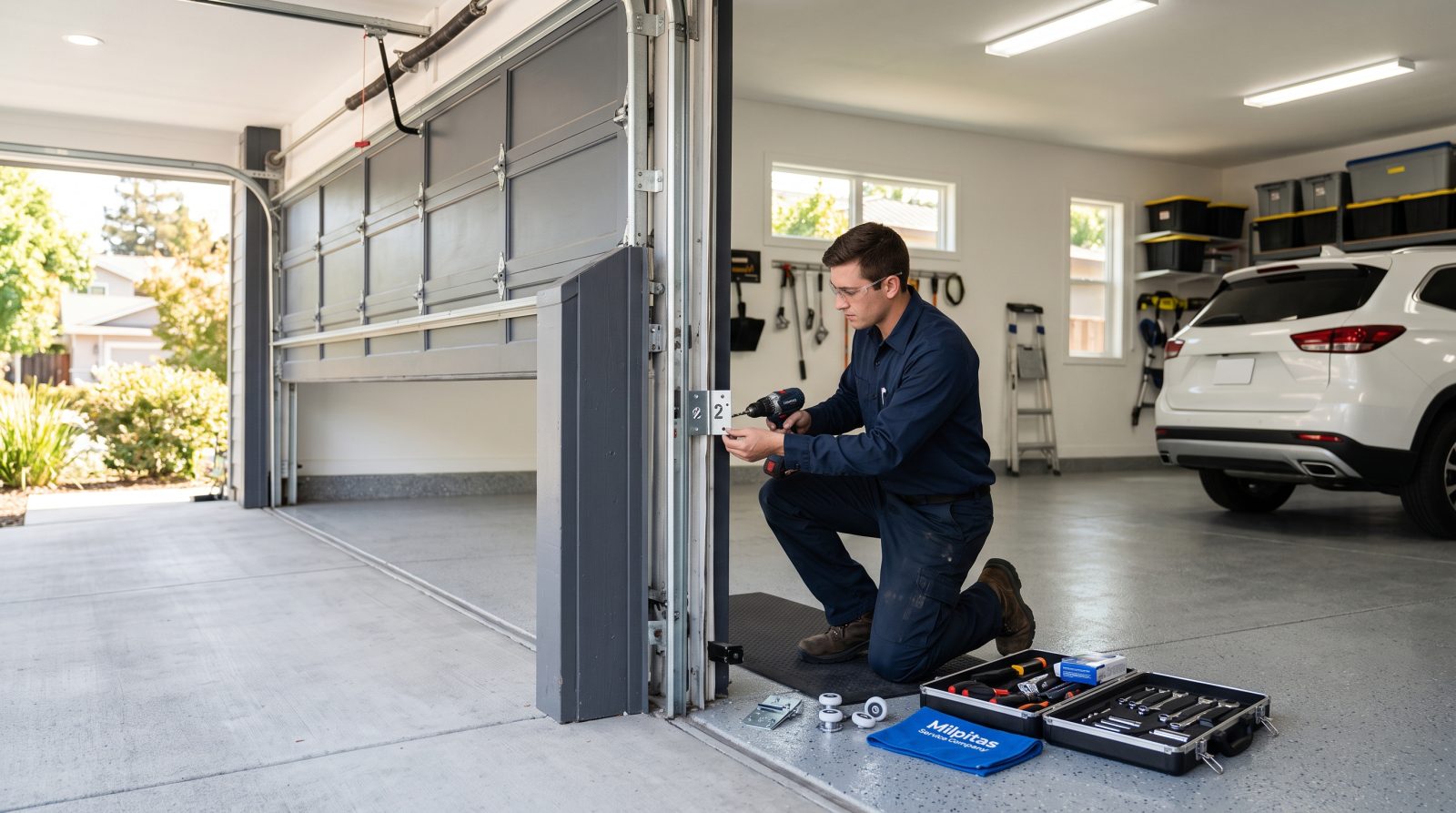garage door roller and hinge replacement