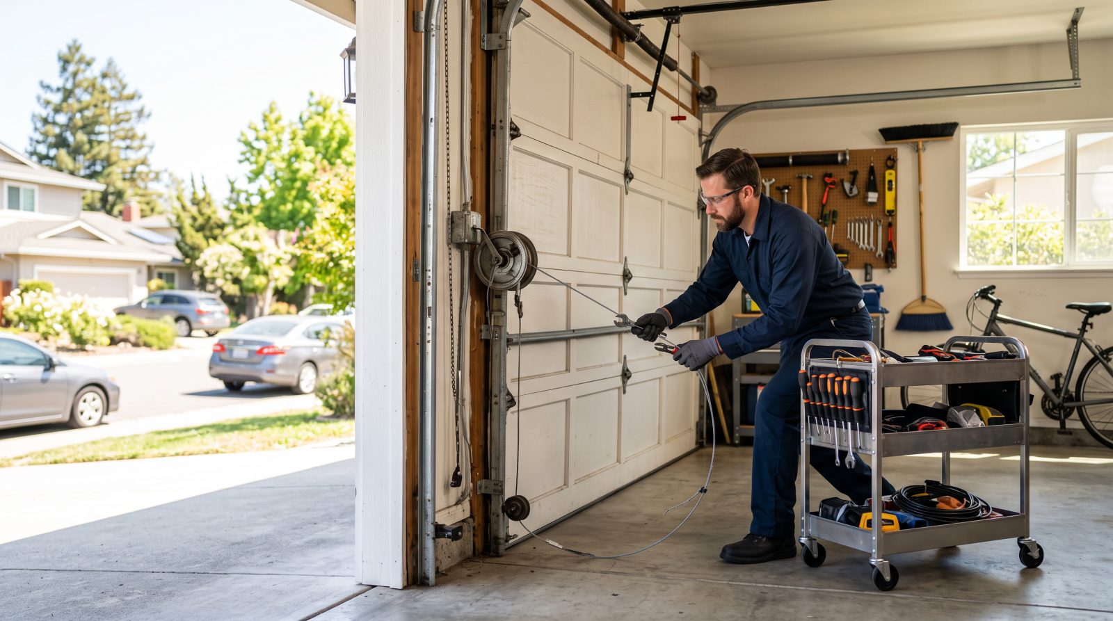 garage door cable repair in Newark neighborhood