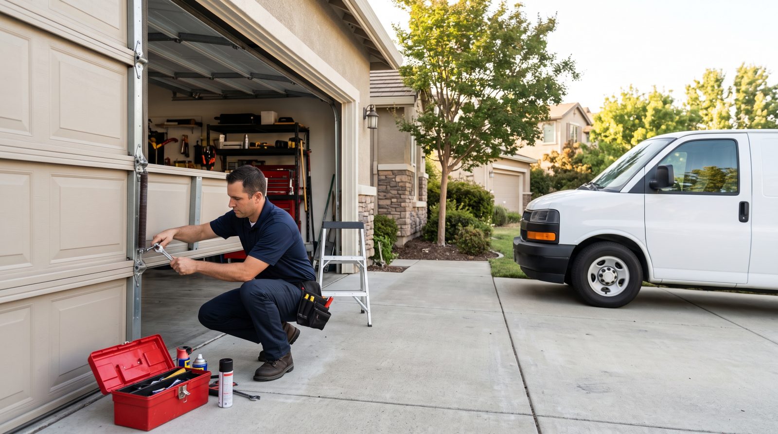 garage repair in North San Jose residential driveway