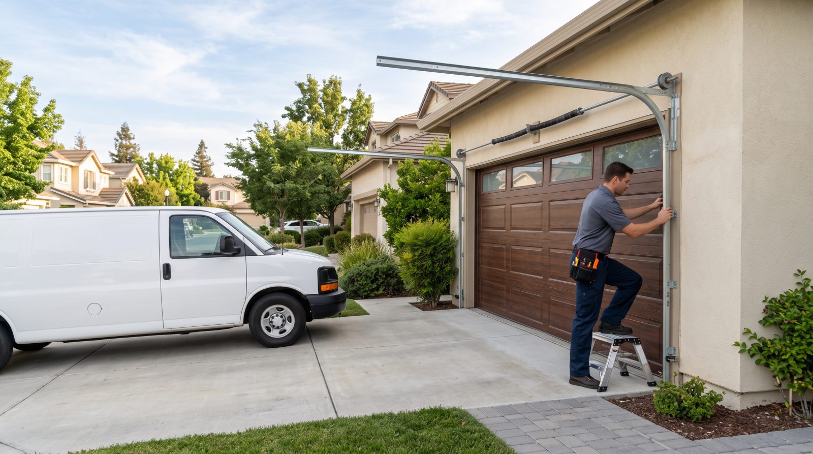garage door service in Santa Clara neighborhood