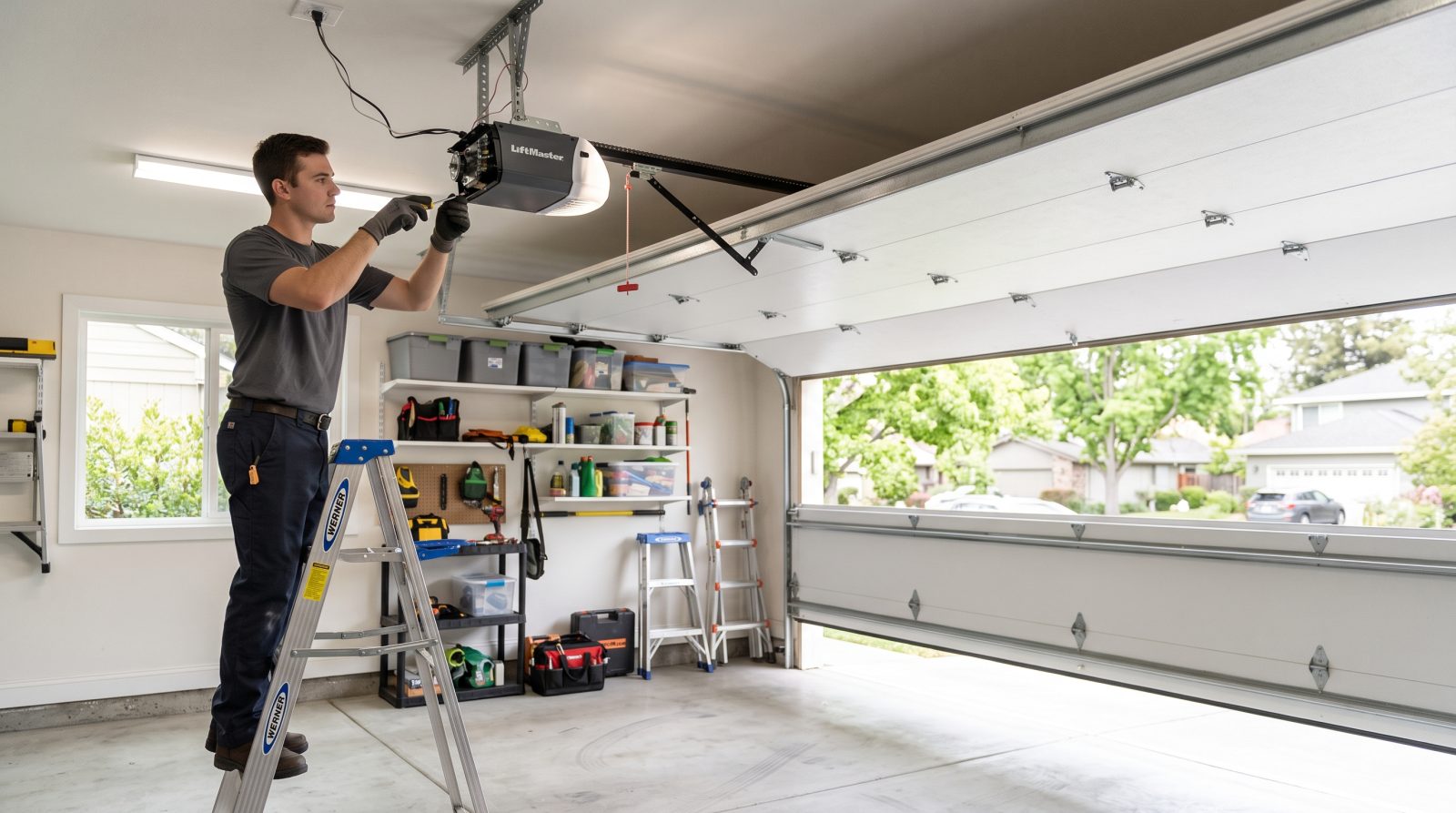 garage door opener service in Sunnyvale home